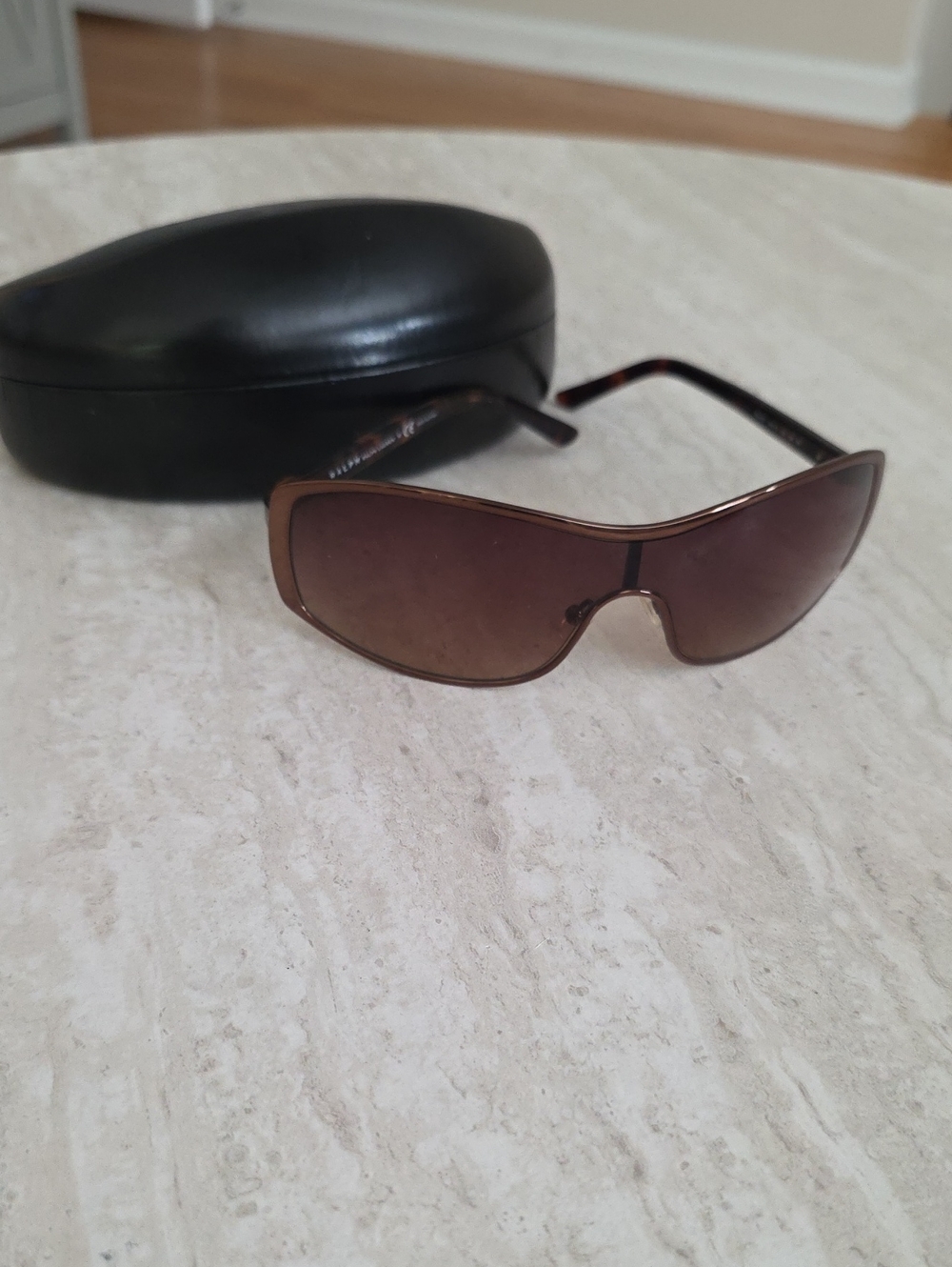 Ralph Lauren Brown Gradient Shield Sunglasses